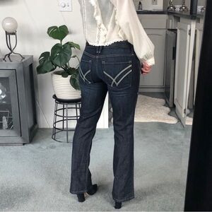 William Rast Stella Straight Boot Jeans Low Rise Denim Western Womens Size 26